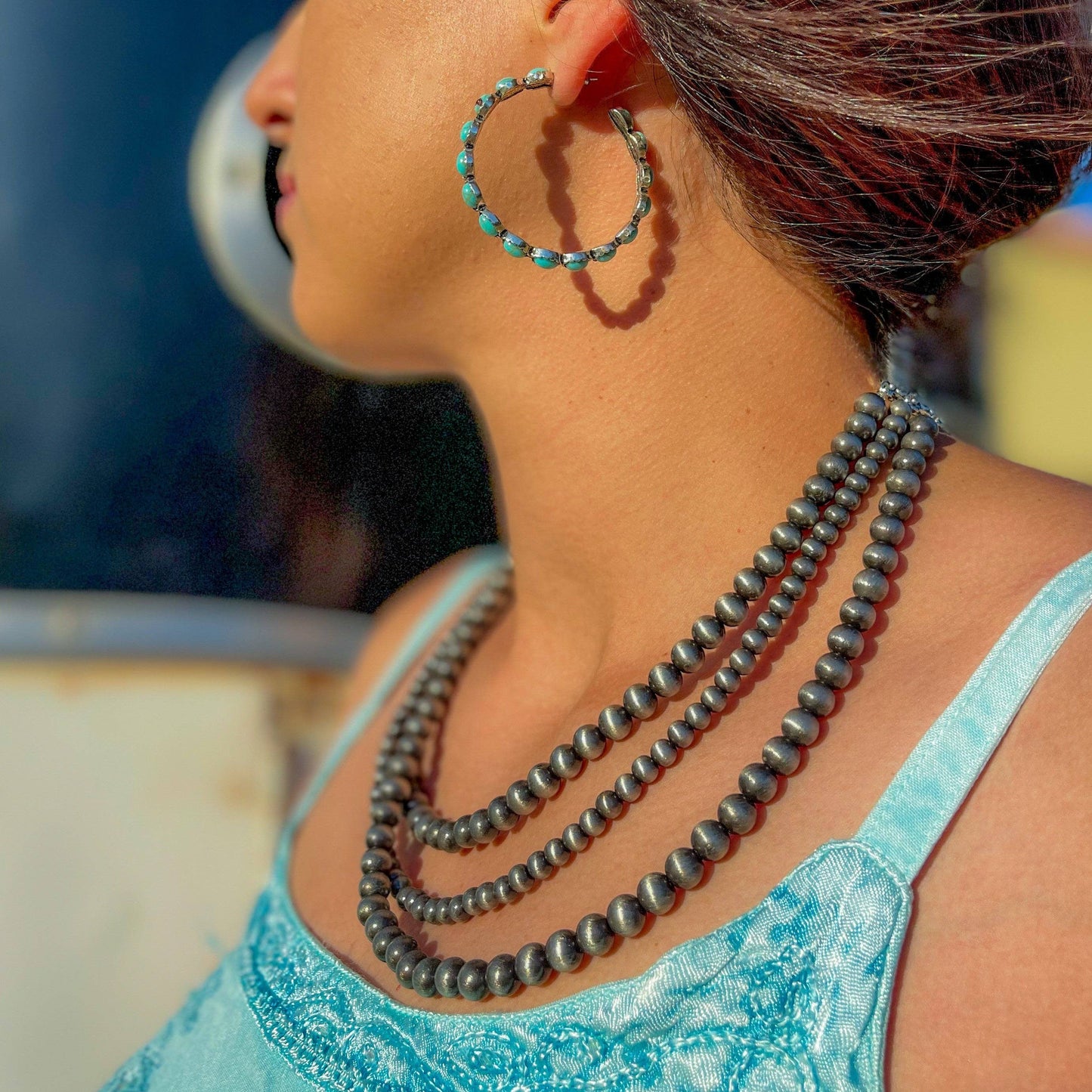 Navajo Pearl Necklace - Style 8