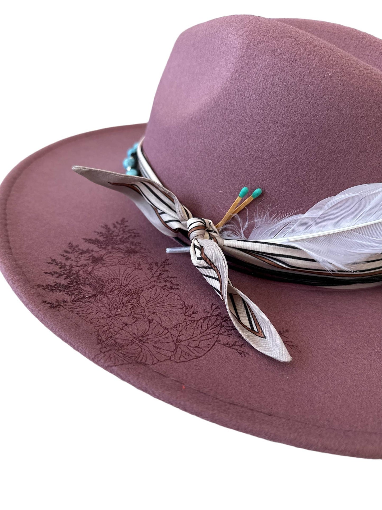Early Autumn Blooms Burnt Hat Western Cowboy Fall