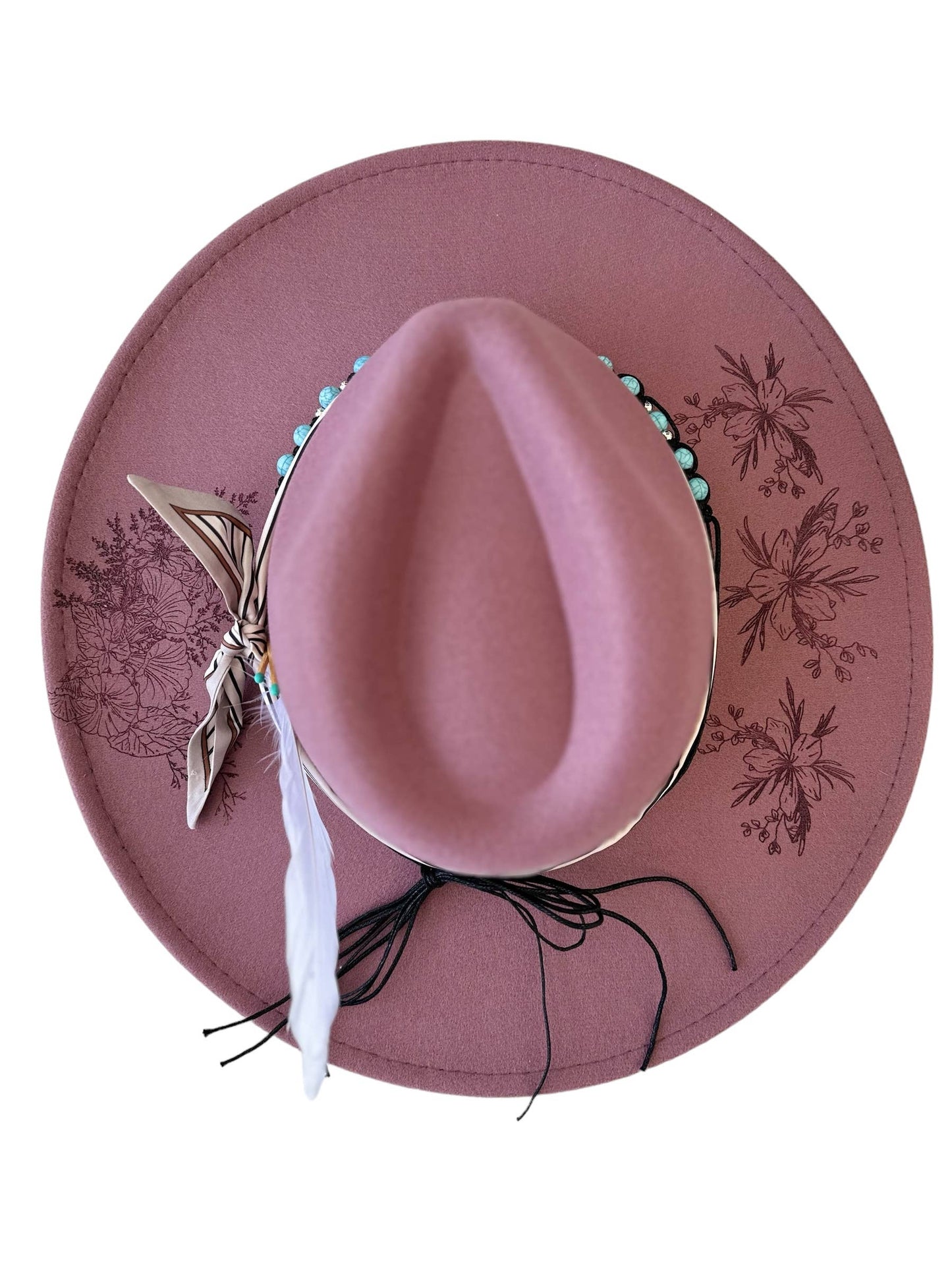 Early Autumn Blooms Burnt Hat Western Cowboy Fall