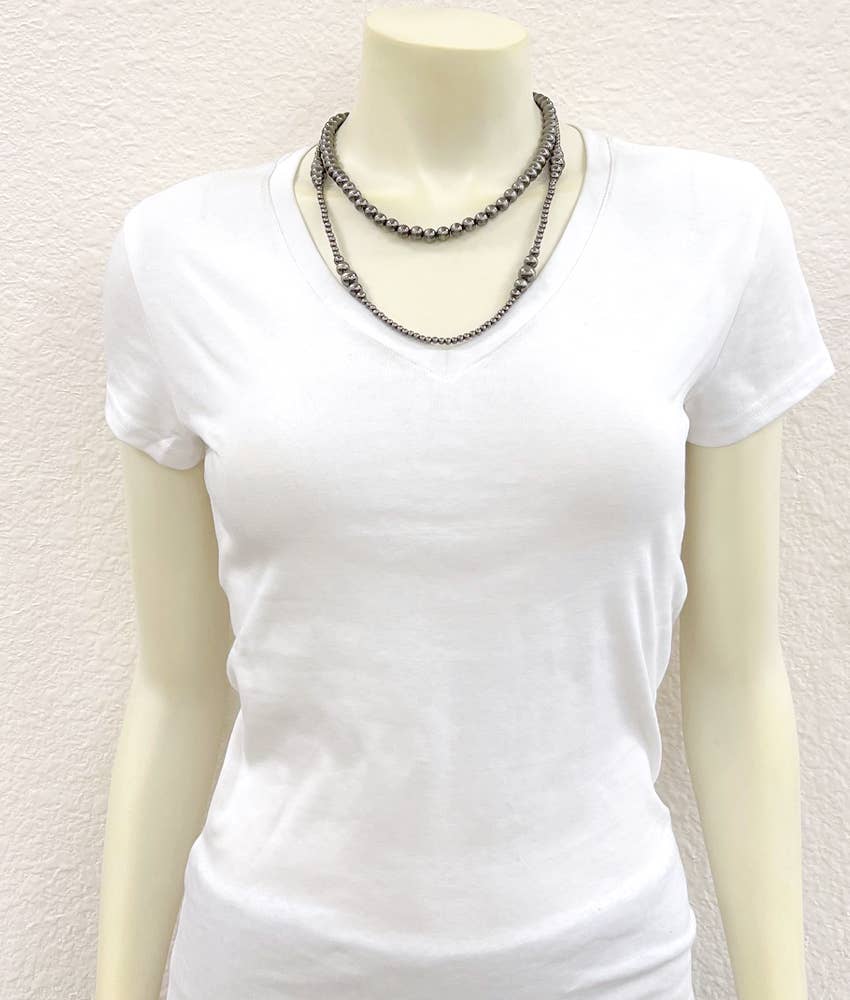 22" 2-strand Polish Navajo Bead Necklace