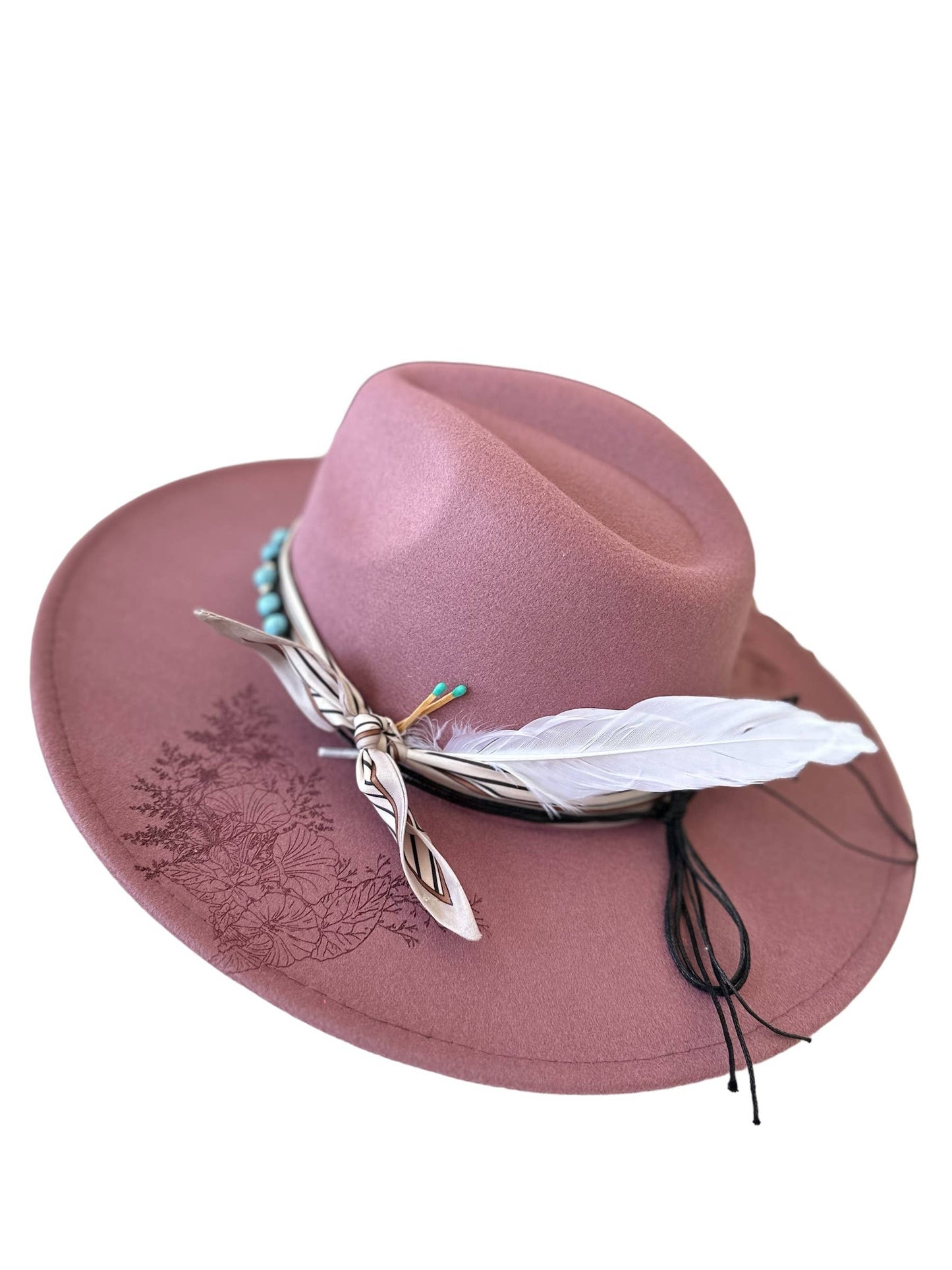 Early Autumn Blooms Burnt Hat Western Cowboy Fall