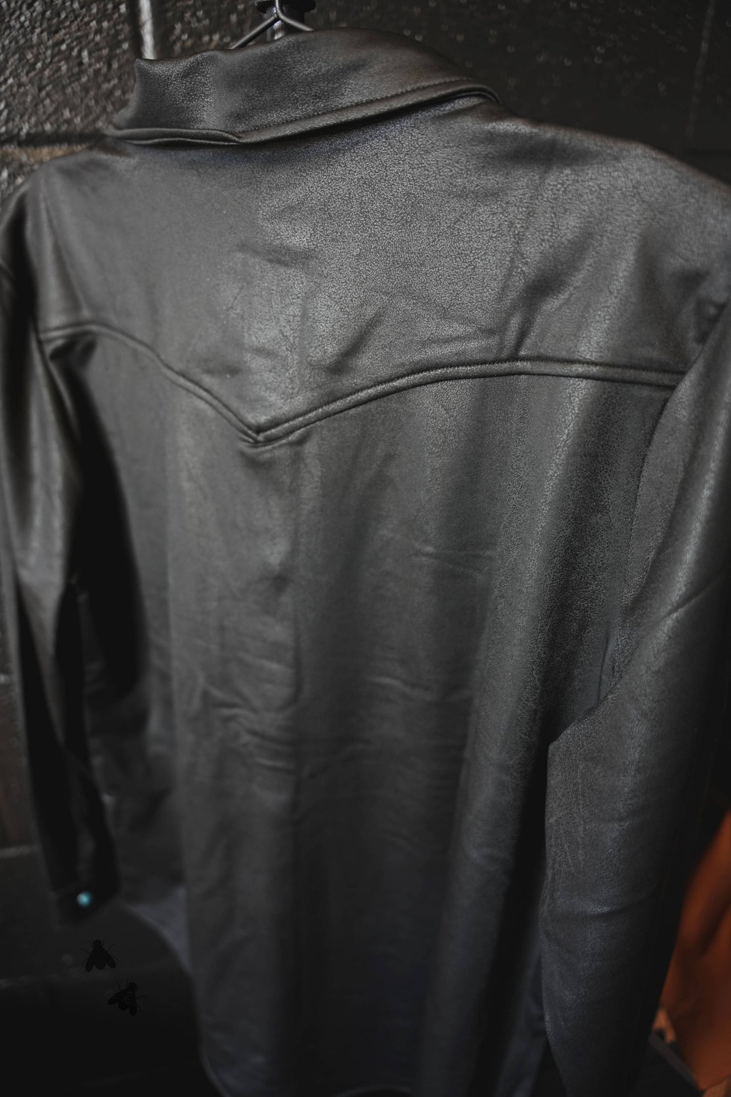 LEATHER LUX * MIDNIGHT button up