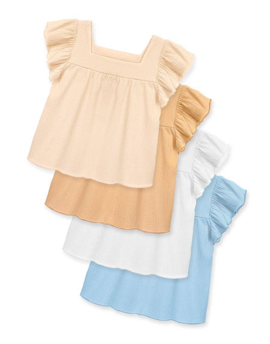 Girl's Ruffle Sleeve with Square Neck