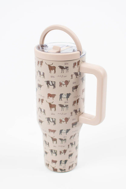 Vintage Cattle 40oz Water Tank Tumbler
