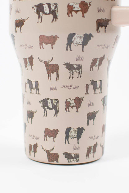 Vintage Cattle 40oz Water Tank Tumbler