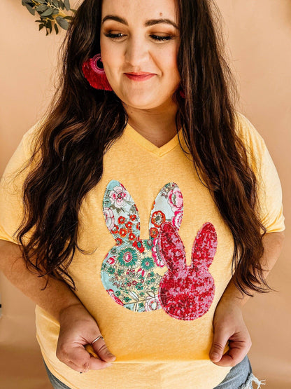 Double Bunny Handmade Tee