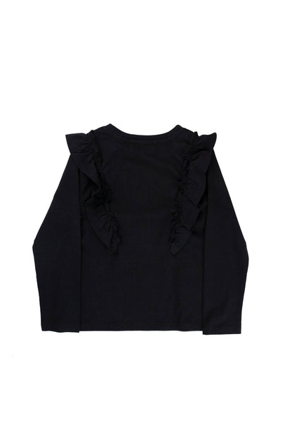 GIRLS RUFFLE KNIT TOP