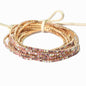 Pave rhinestone multi layered stretch bracelet set