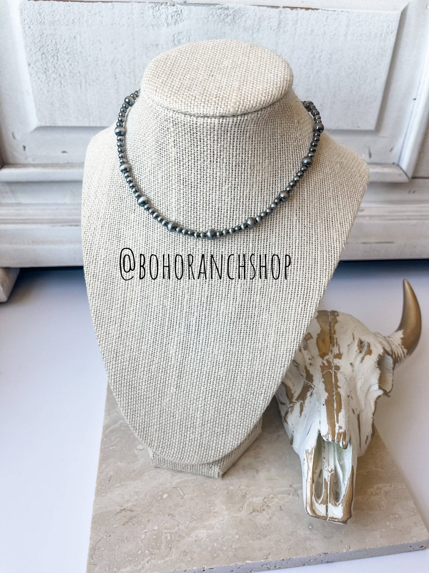 Western Navajo Style Choker Necklace 4mm