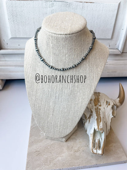 Western Navajo Style Choker Necklace 4mm