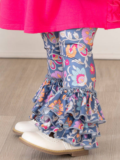 Cotton Bell Ruffle Leggings - Boho Bloom