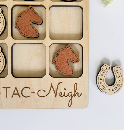 Horse Tic-Tac-Toe Game - Western Gift / Equestrian Gift