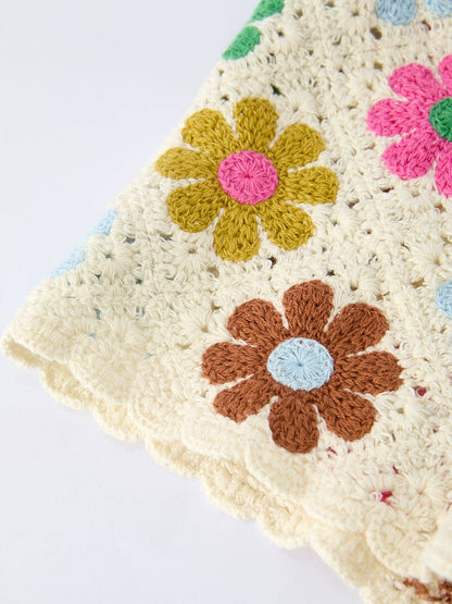 Crochet Floral Girl Set