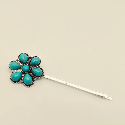 Western Style Vintage Turquoise Hairpin Hair Clip