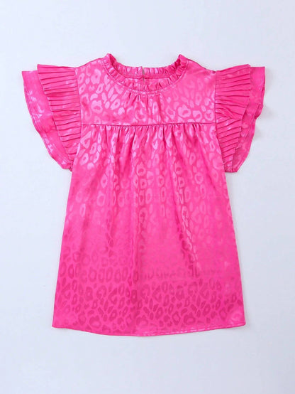 Cheetah ruffle top