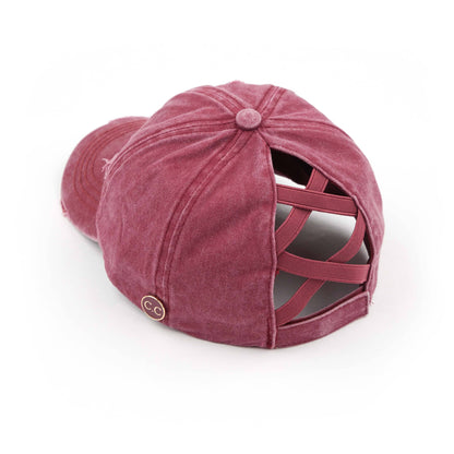 Cotton Criss-Cross Pony Cap
