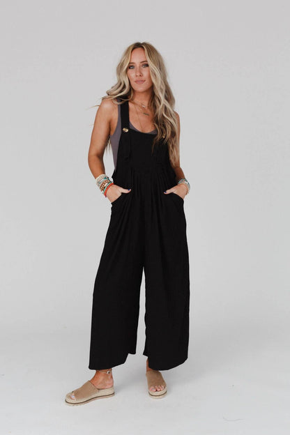 009 Serenity Wide Leg Jumpsuit - Black