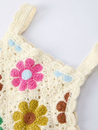 Crochet Floral Girl Set