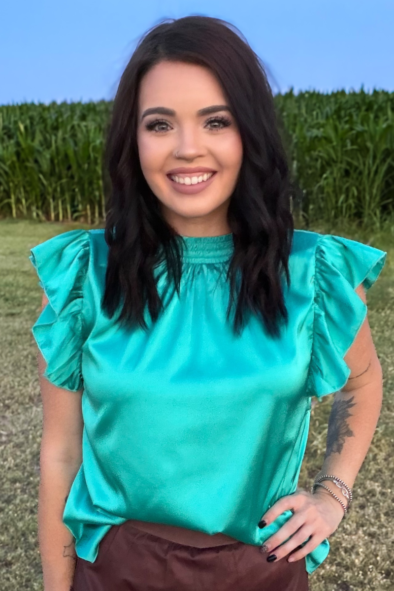 Babydoll Top Turquoise