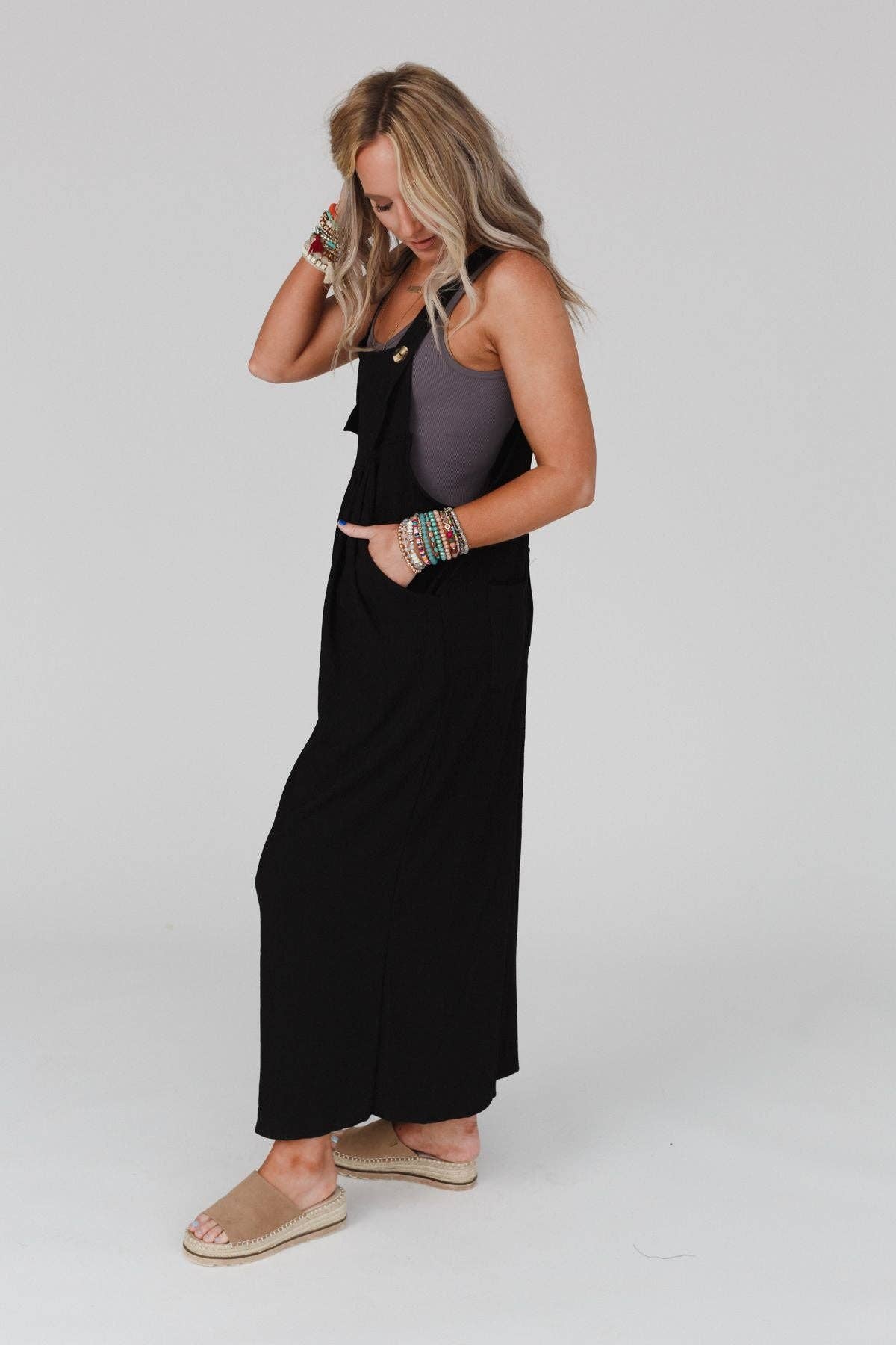 009 Serenity Wide Leg Jumpsuit - Black