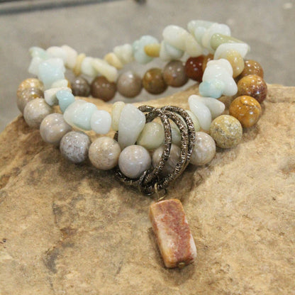 Bohemian Stone & Link Bracelet Set