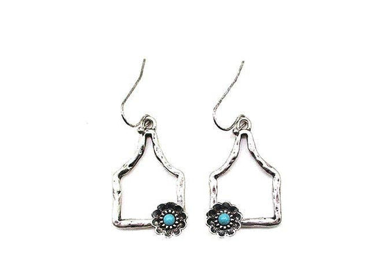 Western Cut Out Cattle Tag Earring