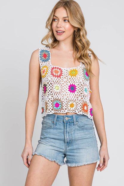 Multi Color Crochet Top