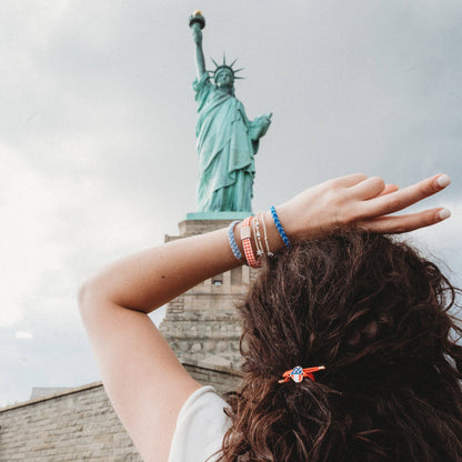 "Free" Patriotic Hair Tie Bracelets