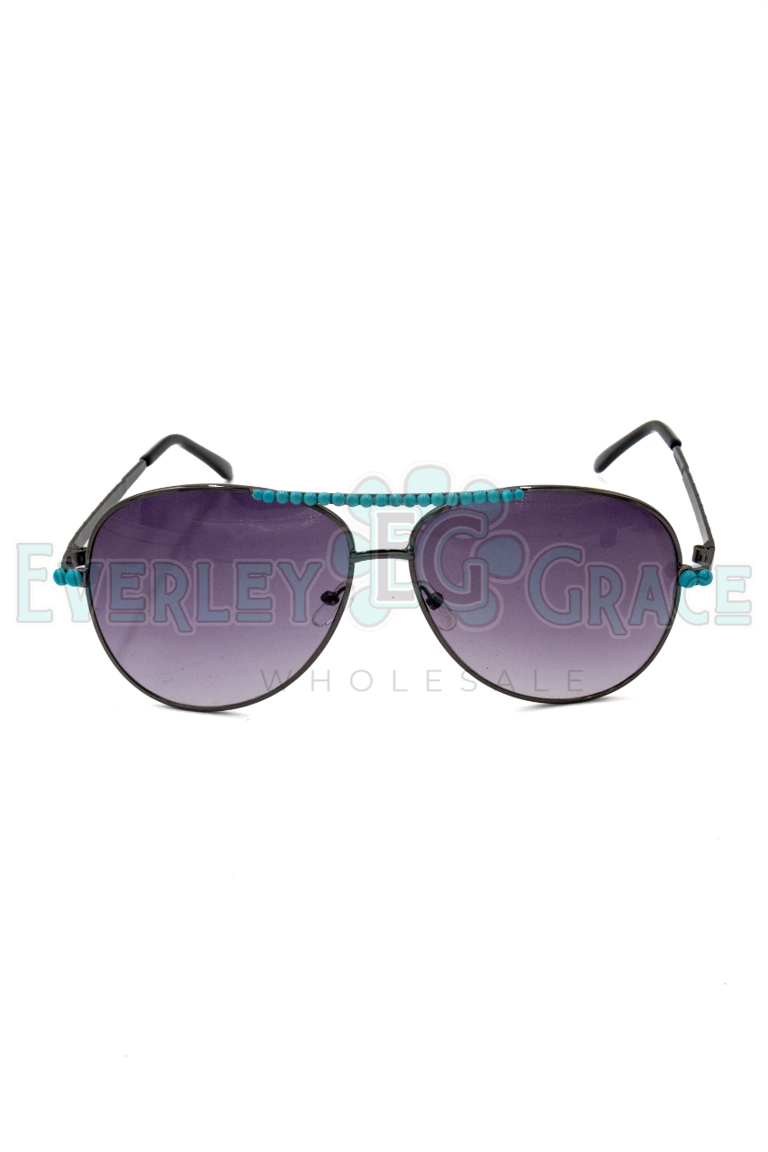 AVIATOR TURQUOISE SUNGLASSES