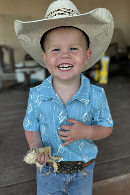 Mini Dusty Blues Polo