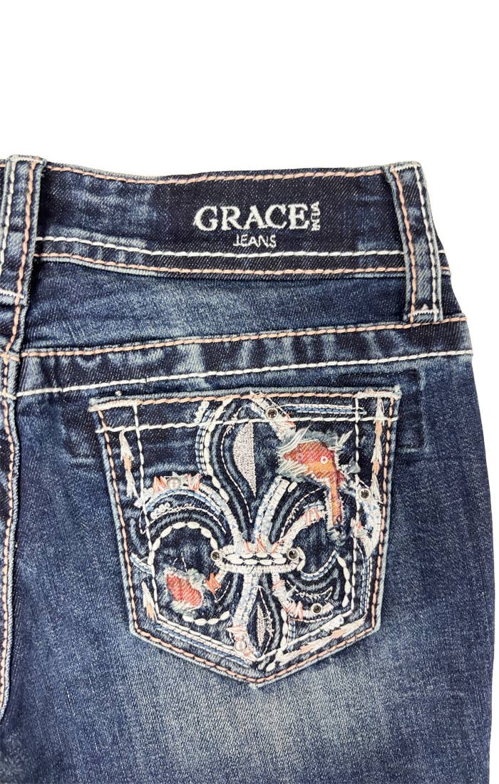 Fleur De Lis Modify Girl Boot Cut | GB-51939