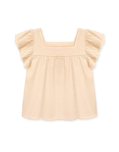Girl's Ruffle Sleeve with Square Neck