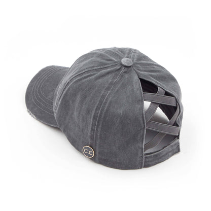 Cotton Criss-Cross Pony Cap