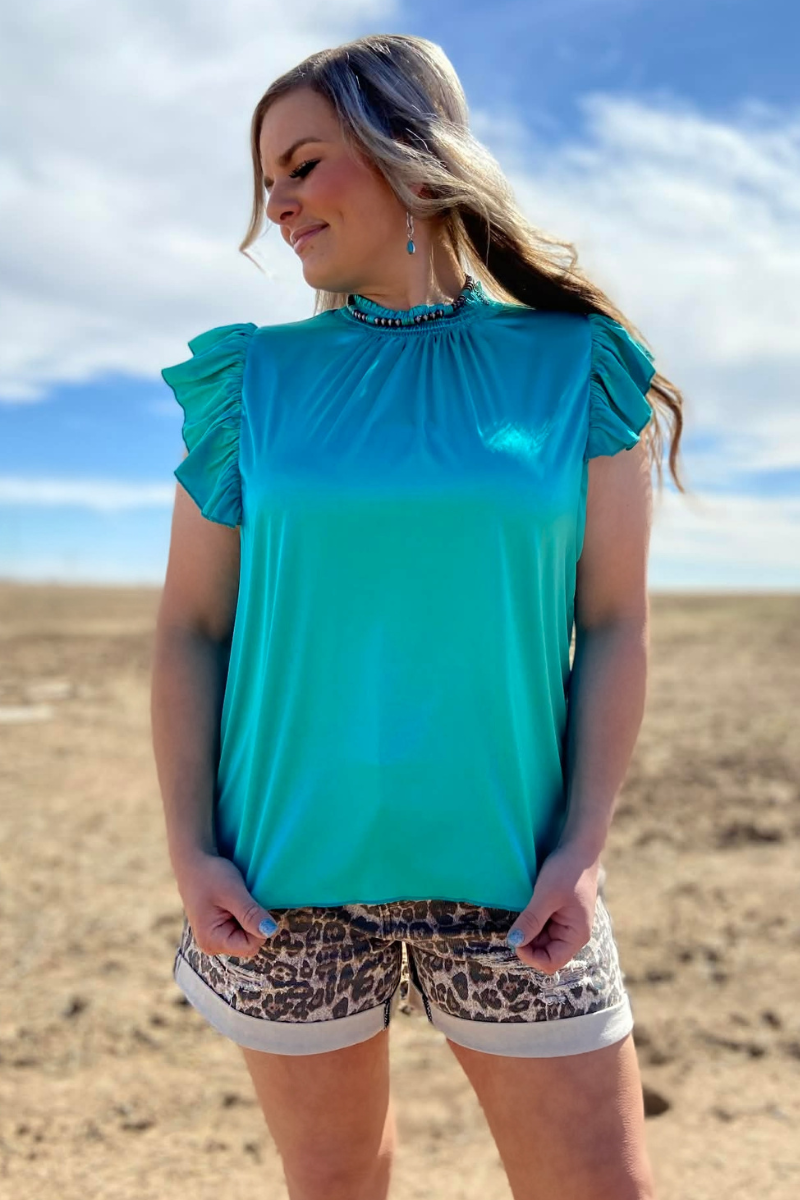 Babydoll Top Turquoise