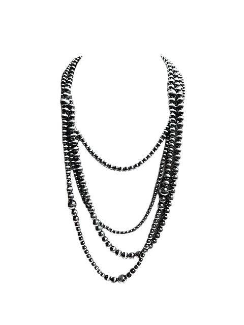 Western Navajo Pearl 4 Strands Necklace