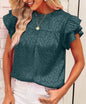 Cheetah ruffle top