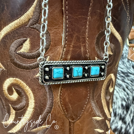 Turquoise 3 Stone Necklace
