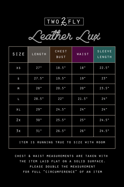 LEATHER LUX * MIDNIGHT button up