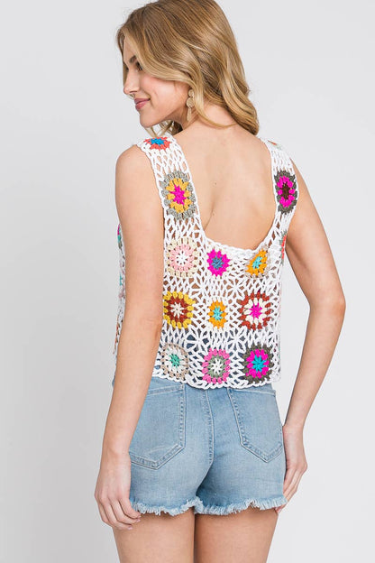 Multi Color Crochet Top
