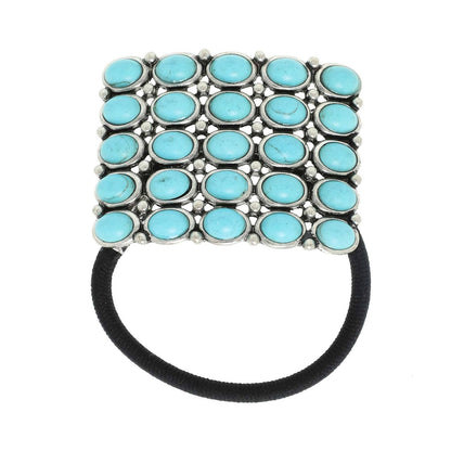 Western Turquoise Decorative Ponytail Hair Tie