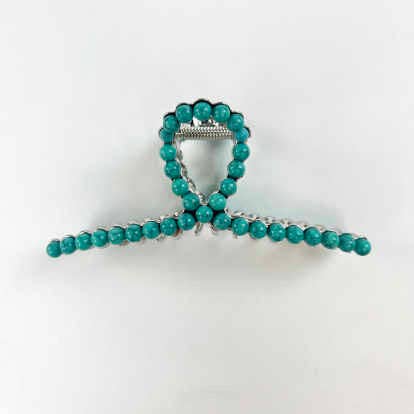 NEW TURQUOISE METAL CLAW CLIP