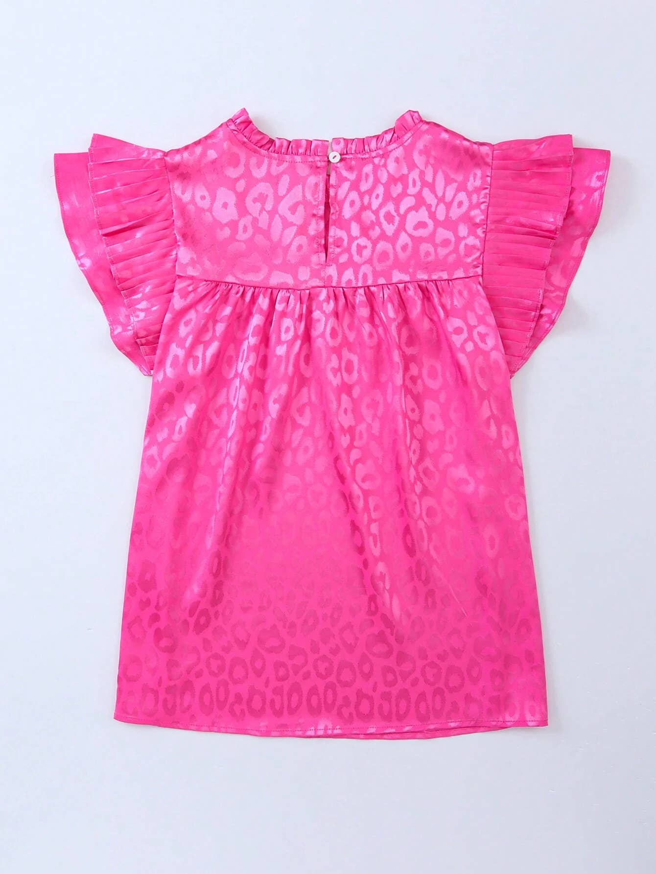 Cheetah ruffle top
