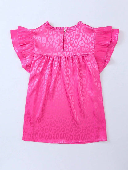 Cheetah ruffle top