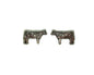 Western Etched Cow Earring
