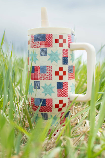 Patriotic Patchwork 40oz Water Tank Tumbler