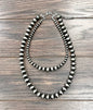 24" 2-strand Big Navajo Bead Necklace