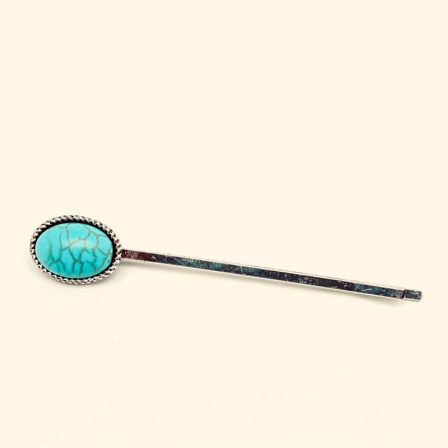 Western Style Vintage Turquoise Hairpin Hair Clip