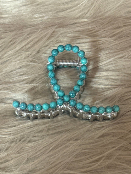 SMALL TURQUOISE CLAW CLIP