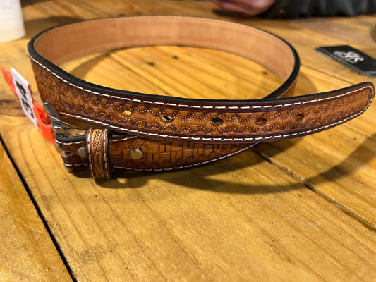 Basket Weave Leather Belt