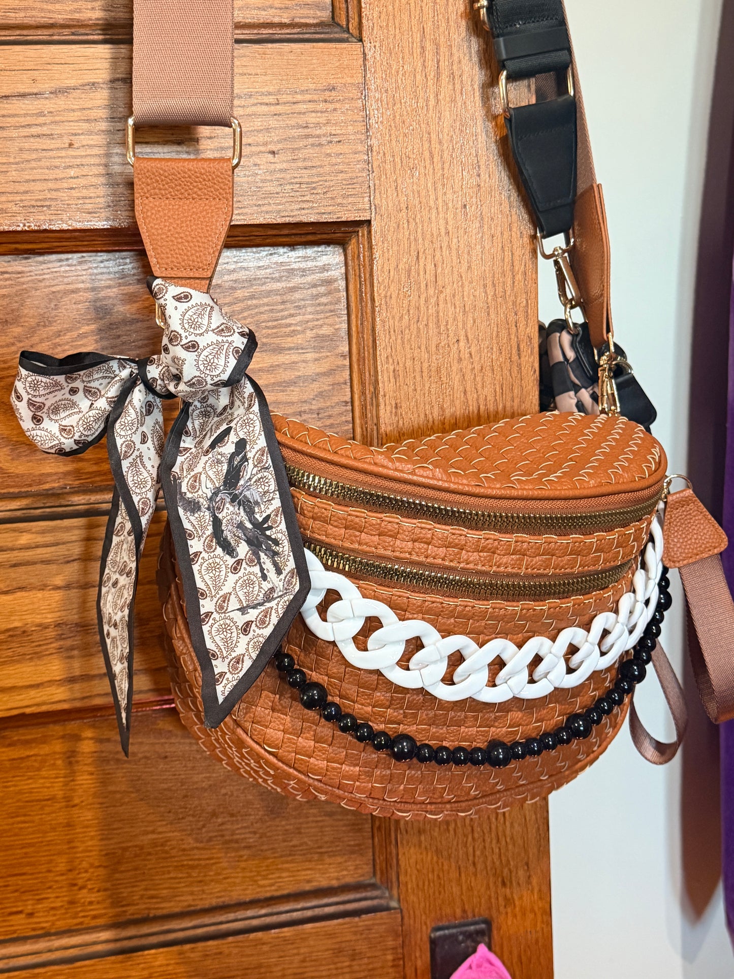 Leather Decorated Bum Bag